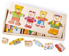 Дървени фигури Bigjigs Toys - Семейство мечета - продукт
