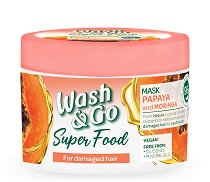Wash & Go Super Food Papaya & Moringa Mask -   