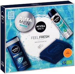 Подаръчен комплект за мъже - Nivea Men Fresh - крем