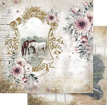 Хартия за скрапбукинг Stamperia - Езеро и коне