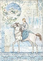Декупажна хартия Stamperia - Момиче с кон