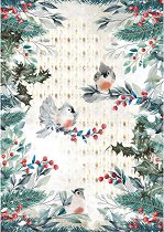 Декупажна хартия Stamperia - Коледни птици