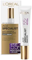 L'Oreal Paris Age Specialist Eye Cream 55+ - душ гел