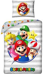 Детски двулицев спален комплект 2 части Super Mario Fun - 