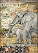 Декупажна хартия Stamperia - Слонове