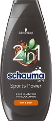 Schauma Men Sports Power 2 in 1 Shampoo - ролон