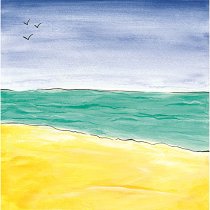 Хартия за скрапбукинг  - Плаж през лятото