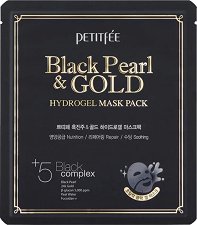 PETITFEE Black Pearl & Gold Hydrogel Face Mask - 